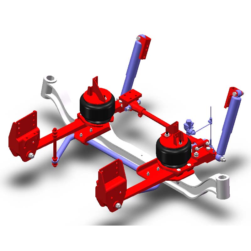  江西遠成5.5T-6.5T客車前懸導向臂結構空(kōng)氣懸挂